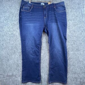 Jean's Denim Jeans Womens 22W Cropped Stretch Embroidered Western